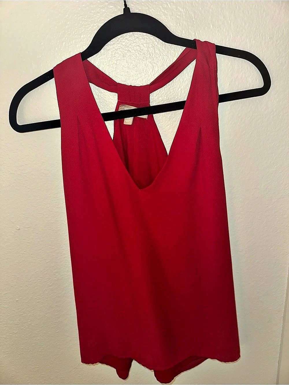 Banana Republic Red Draped Tank Top Size XS
